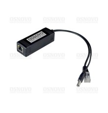 PoE-сплиттер OSNOVO PoE Splitter/2 PoE-сплиттер Fast Ethernet. Соответствует стандартам PoE IEEE 802.3af. Предназначен для питания оконечных сетевых устройств, не поддерживающих PoE. Порты: вх. - RJ45(10/100 Base-
