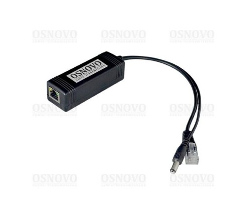 PoE-сплиттер OSNOVO PoE Splitter/2 PoE-сплиттер Fast Ethernet. Соответствует стандартам PoE IEEE 802.3af. Предназначен для питания оконечных сетевых устройств, не поддерживающих PoE. Порты: вх. - RJ45(10/100 Base-