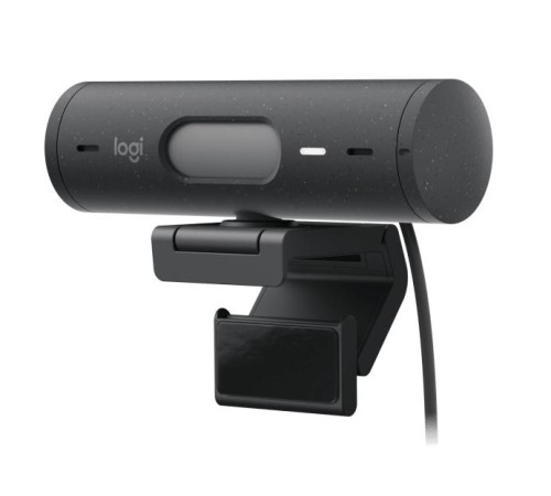 Веб-камера Logitech Webcam Brio 500, 1920x1080, GRAPHITE, 4Mp, защитная шторка, USB-C, [960-001422]