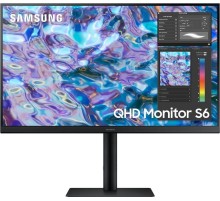 ЖК монитор Samsung S27B610EQI/ Samsung S27B610EQI 27" LCD IPS LED monitor, 2560x1440, 5(GtG)ms, 300 cd/m2, 178°/178°, MEGA DCR (static 1000:1), 75 Hrz, HDMIx2, DP, Headphone, VESA 100x100 mm, HDMI cable, HAS, внешний БП, Flicker free, black