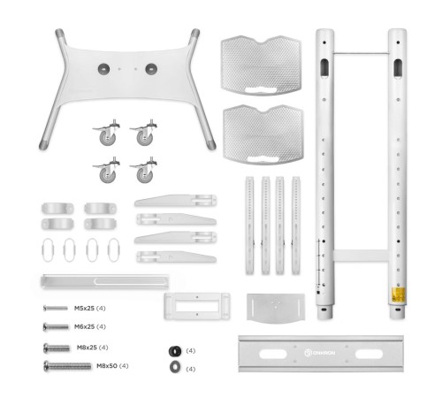 ONKRON мобильная стойка для ТВ 50"-86", макс 105.9кг, белая TS1881 ONKRON мобильная стойка для ТВ 50"-86", макс 105.9кг, белая TS1881