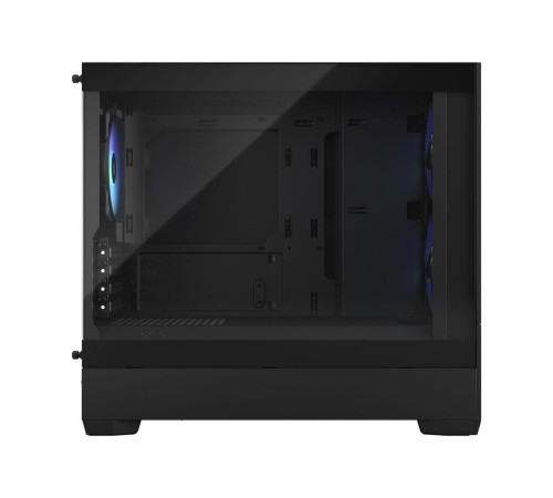 Корпус ПК без блока питания/ Case Fractal Design Pop Mini Air RGB TG Clear Tint, Mini-Tower, 3x120mm RGB, 2xUSB-A 3.2 mATX, mITX Black