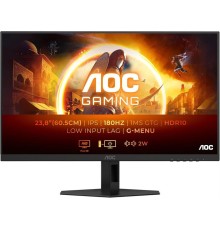 Монитор 24" AOC 24G4XE 1920x1080, WLED, 16:9, Fast IPS, 300cd, 1000:1, 80M:1, 1ms, 178/178, HDMI*2, DP, 180Hz, Speakers, Tilt, Внут, VESA, Black/Grey, 3y