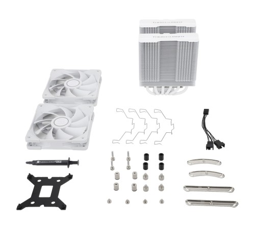 Кулер для процессора/ CPU Cooler Thermalright Peerless Assassin 120 White (4-pin PWM, 157mm, Ni/CU, 6x6mm, 2x120mm, 66.17CFM, 25.6dBA, 1550RPM, S: 1700, 1200, 20XX, 115X, AM5, AM4)