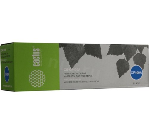-/ Картридж лазерный Cactus CS-CF400A CF400A черный (1500стр.) для HP CLJ M252/252N/252DN/252DW/M277n/M