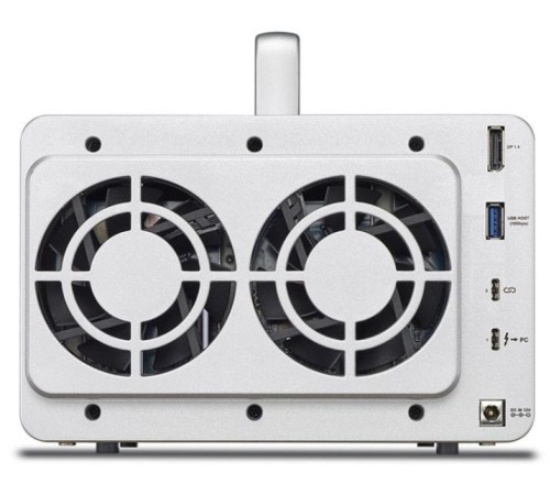 Система хранения данных TerraMaster D5-Thunderbolt3 DAS tower/JBOD,RAID0,1,10,5/up to 5 HS SATA(3,5' or 2,5')/1xDP1.2/2x40GbThunderbolt3/1xPS/1YW