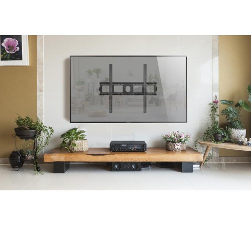 Кронштейн ONKRON/ 55-100" макс. 800*600, наклон 0º, поворот 0º, от стены 35мм, вес до 75кг, черный