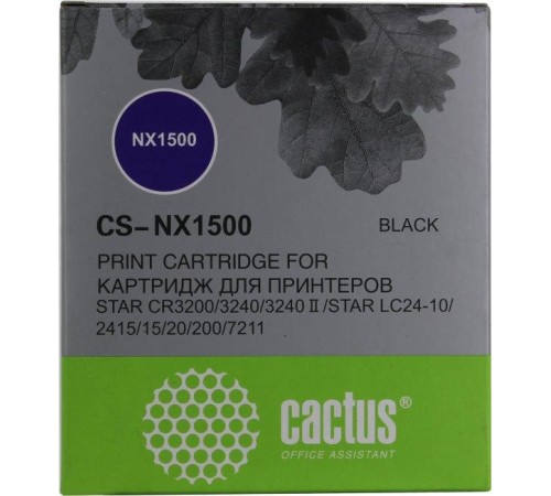 -/ Картридж матричный Cactus CS-NX1500 черный для Star NX-1500/24xx/LC-8211
