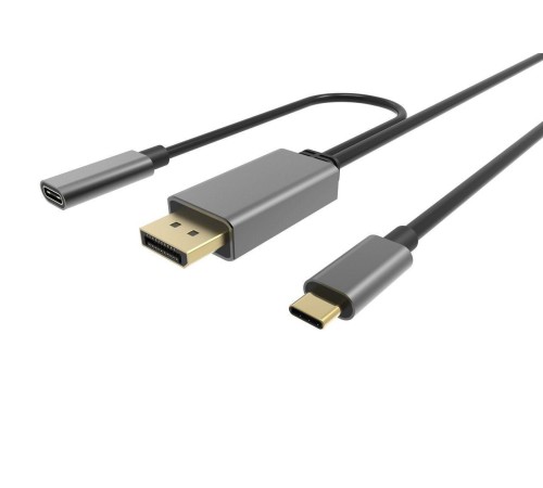 Кабель-адаптер/ Кабель-адаптер USB 3.1 Type-Cm --> DP(m) 4K@60Hz, 1.8m , PD,Aluminium Shell, VCOM <CU422MCPD-1.8M> Кабель-адаптер/ Кабель-адаптер USB 3.1 Type-Cm --> DP(m) 4K@60Hz, 1.8m , PD,Aluminium Shell, VCOM <CU422MCPD-1.8M>