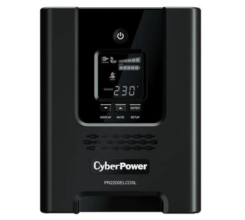 Источник бесперебойного питания CyberPower PR2200ELCDSL Line-Interactive 2200VA/1980W USB/RS-232/EPO/SNMPslot (8 IEC С13, 1 IEC C19)