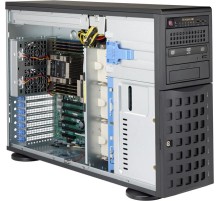 Корпус Supermicro SuperChassis 4U Tower 745BAC-R1K23B/no HDD(8)LFF/7xFHFL/2x1200W Titanium/(13.68" x 13") ATX, Micro ATX, E-ATX/Backplane 8xSATA3/SAS3 (существенное повреждение коробки)