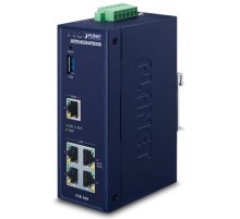 шлюз/ PLANET IVR-100 Industrial 5-Port 10/100/1000T VPN Security Gateway: Dual-WAN Failover and Load Balancing, Cyber Security, SPI Firewall, Content Filtering, DoS Attack Prevention, Port Range Forwarding, SSL VPN and robust hybrid VPN (IPSec/GRE/PPTP/L2