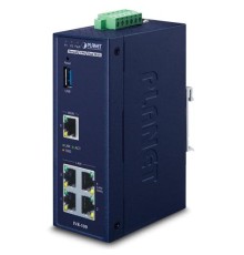 шлюз/ PLANET IVR-100 Industrial 5-Port 10/100/1000T VPN Security Gateway: Dual-WAN Failover and Load Balancing, Cyber Security, SPI Firewall, Content Filtering, DoS Attack Prevention, Port Range Forwarding, SSL VPN and robust hybrid VPN (IPSec/GRE/PPTP/L2