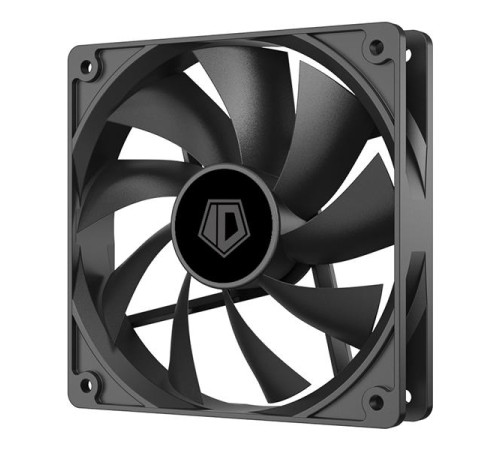 Вентилятор для корпуса ID-COOLING XF-120-K 120x120x25мм (60шт./кор, PWM, Low Noise, резиновые углы, 700-1800об/мин, черный)  BOX