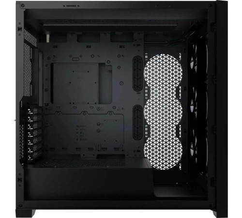 Корпус без блока питания/ Case Corsair iCUE 5000X RGB, Midi-Tower, TG, 3x120mm RGB, 2xUSB-A 3.2, 1xUSB 3.2 Type-C, E-ATX, ATX, mATX, mITX Black