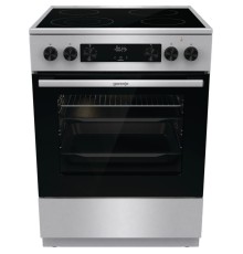 Плита GORENJE/ Тип плиты: электрическая, Тип варочной поверхности: стеклокерамическая, Цвет: нержавеющая сталь, Гриль: Есть, Ширина, см: 60