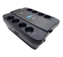 Источник бесперебойного питания Powercom Back-UPS SPIDER, Line-Interactive, LCD, AVR, 1100VA/605W, 8xSchuko outlets (4 surge & 4 batt), black (1138694)