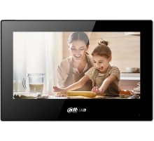 Монитор видеодомофона IP 7-и дюймовый черный/белый 1024x600 разрешение мкостной сенсорный экран; тревожные входы / выходы 8/1; RS485; LAN; поддержка micro-SD до 256Гб; Возможность просмотра IP видеокамер; Питание: DC 12В/PoE(802.3af); Габаритные размеры: