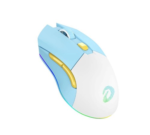 Мышь игровая беспроводная Dareu EM901X Blue-White (голубой-белый), DPI 400/800/1600/3200/6400/12000, подключение: проводное+2.4GHz, подсветка RGB, с зарядной станцией, встроенный аккумулятор 930mAh, размер 124x67x39мм Мышь игровая беспроводная Dareu EM901X Blue-White (голубой-белый), DPI 400/800/1600/3200/6400/12000, подключение: проводное+2.4GHz, подсветка RGB, с зарядной станцией, встроенный аккумулятор 930mAh, размер 124x67x39мм
