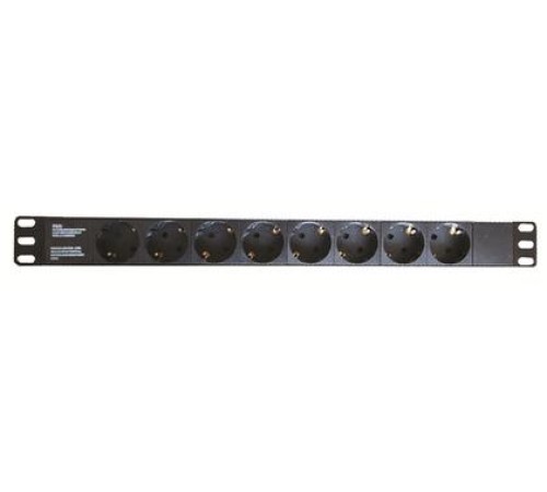 Блок распределения питания (PDU) 19" 16A, Вых:8 Schuko, Вх:Schuko