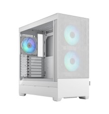 Корпус ПК без блока питания/ Case Fractal Design Pop Air RGB TG Clear Tint, Midi-Tower, 3x120mm RGB, 2xUSB-A 3.2 ATX, mATX, mITX White