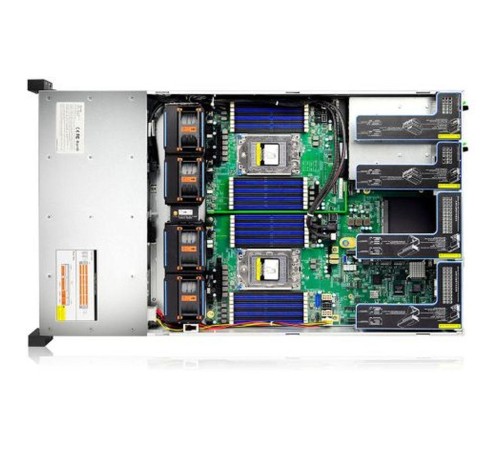 Серверная платформа/ Gooxi SR201-D12R 2U 12bay server, based on AMD 7003 platofrm. 2pcs of PCIe 4.0x16; 4xPCIe 4.0x8 2x 2.5" rear SAS/SATA 2x 2.5" rear NVMe 1300W 1+1 PSU EU power cables rail kit