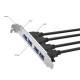 GCR Планка в корпус USB 3.0, 2 порта 20 pin на 4 внешних порта, 0.58m, черный, GCR-55564