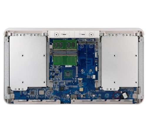 Сетевое хранилище без дисков/ SMB QNAP HS-453DX-8G 4-Bay NAS (2x 2.5"/3.5" SATA HDD/SSD) + 2 x M.2 2280 SATA 6Gb/s slots), Intel Celeron J4105 quad-core 1.5 GHz (up to 2.5 GHz), max 8GB DDR4 (2 x 4GB), 1x GbE LAN, 1x 10GbE