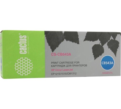 -/ Картридж лазерный Cactus CS-CB543A CB543A пурпурный (1400стр.) для HP CLJ CP1215/1515/CM1312
