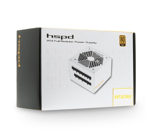 Блок питания/ Power Supply HSPD, 850W 80+ Gold (ATX, 3.1, PCIe 5.1, Full modular, 1x24(20+4)pin mesh 550mm, 2xCPU 8(4+4)pin 700mm, 2xPCIe*2 8(6+2)pin 600+150mm, 1x12VHPWR PCIe 5.1 12+4pin 600W 600mm, 3xSATA*3 450+150+150mm, 1xMOLEX4pin*3 450+150+150mm , A Блок питания/ Power Supply HSPD, 850W 80+ Gold (ATX, 3.1, PCIe 5.1, Full modular, 1x24(20+4)pin mesh 550mm, 2xCPU 8(4+4)pin 700mm, 2xPCIe*2 8(6+2)pin 600+150mm, 1x12VHPWR PCIe 5.1 12+4pin 600W 600mm, 3xSATA*3 450+150+150mm, 1xMOLEX4pin*3 450+150+150mm , A
