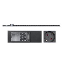  Cabeus PDU-32-24S-B-T Блок розеток для 19" шкафов, вертикальный, 24 розетки Schuko, 32А, автомат защиты, алюминиевый корпус, клеммная колодка