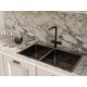 Кухонная мойка RIVELATO Rivelato Rinox 8050 B2 PVD black Мойка нерж.сталь 2 чаши 800*500*200 мм, монтаж: врезной, материал: нержавеющая сталь, цвет: черный