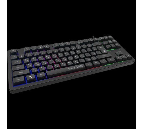 Defender Проводная игровая клавиатура Dark Lord GK-580 RU, черный,радужная,87кнопок