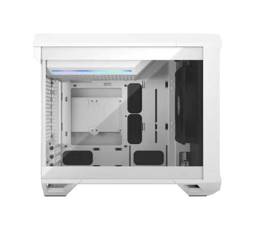 Корпус ПК без блока питания/ Case Fractal Design Torrent Nano TG Clear Tint, Mini-Tower, 1x180mm, 2xUSB-A 3.0 + 1xUSB 3.2 Type-C, mDTX, mITX White