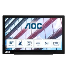 Монитор LCD 39,6 cm (15.6") 16:9 1920х1080(FHD) IPS, 60 Hz, 220 cd/m, 700:1, 100M:1, 5ms, USB-C, USB-Hub, Pivot, Tilt, Black,Silver (Вскрытая упаковка)