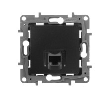 Информационная розетка RJ 45, категория 5e, UTP, Etika, антрацит