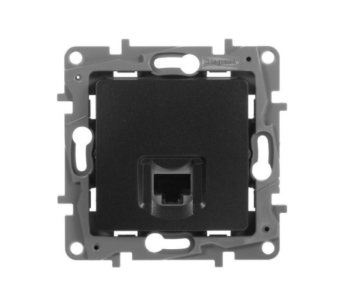 Информационная розетка RJ 45, категория 5e, UTP, Etika, антрацит