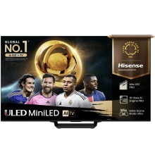 Телевизор ЖК 85'' Hisense/ 85", Ultra HD, Mini LED, Local Dimming Zones 1024, 165 Hz(VRR), Smart TV (ОС VIDAA U9), Wi-Fi, DVB-T2/T/C/S2/S, HDR 10+, Dolby Vision, Dolby Atmos, Bluetooth, 2.1.2ch 2*15W(Main)+20W(Subwoofer)+2*5W(Side), CI+(1.4), 4хHDMI,