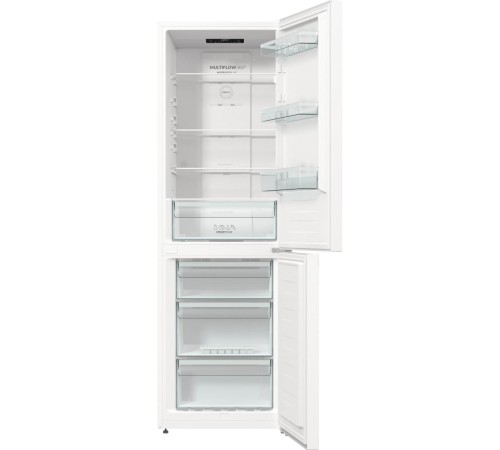 Холодильник Gorenje/ Холодильник Gorenje, отдельностоящий, объем 320 л (210+110 л), No Frost Plus, Multiflow 360, быстрое замораживание, цифровой дисплей, электронное управление, энергоэффективность А++, уровень шума 38 дБ, цвет белый