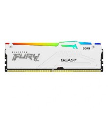 Память оперативная/ Kingston 32GB 5600MT/s DDR5 CL40 DIMM FURY Beast White RGB XMP