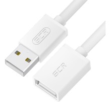 GCR Удлинитель 1.8m USB AM/AF, белый, GCR-51093