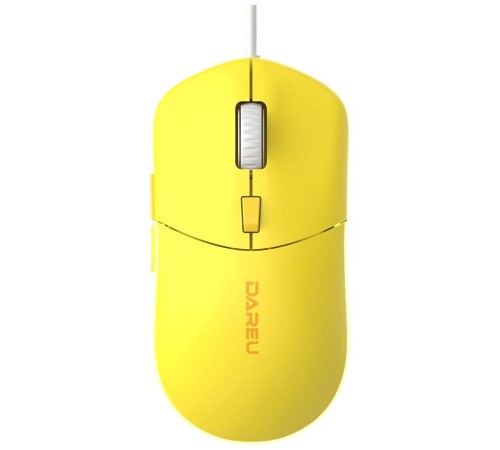 Мышь проводная Dareu LM121 Yellow (желтый), DPI 800/1600/2400/6400, тихий щелчок, подсветка RGB, размер 116x35x60мм, 1,8м Мышь проводная Dareu LM121 Yellow (желтый), DPI 800/1600/2400/6400, тихий щелчок, подсветка RGB, размер 116x35x60мм, 1,8м