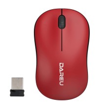 Мышь беспроводная Dareu LM106G Red-Black (красный с черным), DPI 1200, ресивер 2.4GHz, размер 99.4x59.7x38.4мм