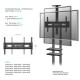 ONKRON мобильная стойка для ТВ 50"-86", макс 90.9кг, чёрная TS1881