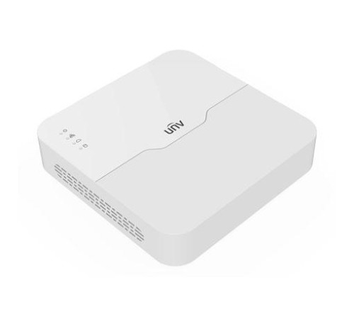 Uniview Видеорегистратор IP 4-х канальный 4K с 4 PoE портами; Входящий поток на запись до 64Мбит/с; Поддерживаемые форматы сжатия: Ultra 265/H.265/H.264; Запись: разрешение до 4K; HDD; 1 SATA3 до 6Тб Uniview Видеорегистратор IP 4-х канальный 4K с 4 PoE портами; Входящий поток на запись до 64Мбит/с; Поддерживаемые форматы сжатия: Ultra 265/H.265/H.264; Запись: разрешение до 4K; HDD; 1 SATA3 до 6Тб