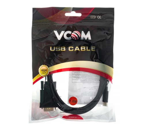 Кабель-адаптер/ Кабель-адаптер USB 3.1 Type-Cm --> VGA(M) 1080@60Hz, 1.8M VCOM <CU421C-1.8M> Кабель-адаптер/ Кабель-адаптер USB 3.1 Type-Cm --> VGA(M) 1080@60Hz, 1.8M VCOM <CU421C-1.8M>
