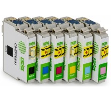 -/ Картридж струйный Cactus CS-EPT0807 черный/желтый/голубой/пурпурный/светло-голубой/светло-пурпурный