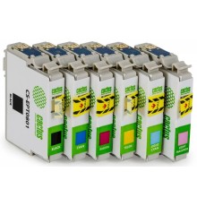 -/ Картридж струйный Cactus CS-EPT0807 черный/желтый/голубой/пурпурный/светло-голубой/светло-пурпурный