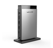 док-станция Docking Station WAVLINK USB-C PD3.1 Triple Display/140W PowerDelivery/2xUSB3.0/1xUSB C/1xDP 1.4/2xHDMI 2.1/1xGigabit LAN/1xAudio In/Out/1xSD/Micro SD CardReader/ no AC-Adapter included