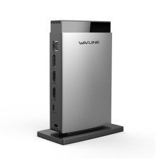 док-станция Docking Station WAVLINK USB-C PD3.1 Triple Display/140W PowerDelivery/2xUSB3.0/1xUSB C/1xDP 1.4/2xHDMI 2.1/1xGigabit LAN/1xAudio In/Out/1xSD/Micro SD CardReader/ no AC-Adapter included